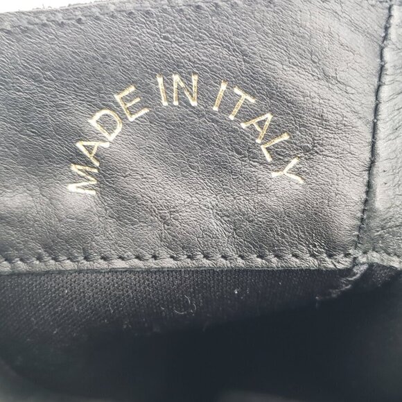 Black Leather Boots Heels Made in Italy Womens size 38 or US 7.5 - Picture 13 of 14